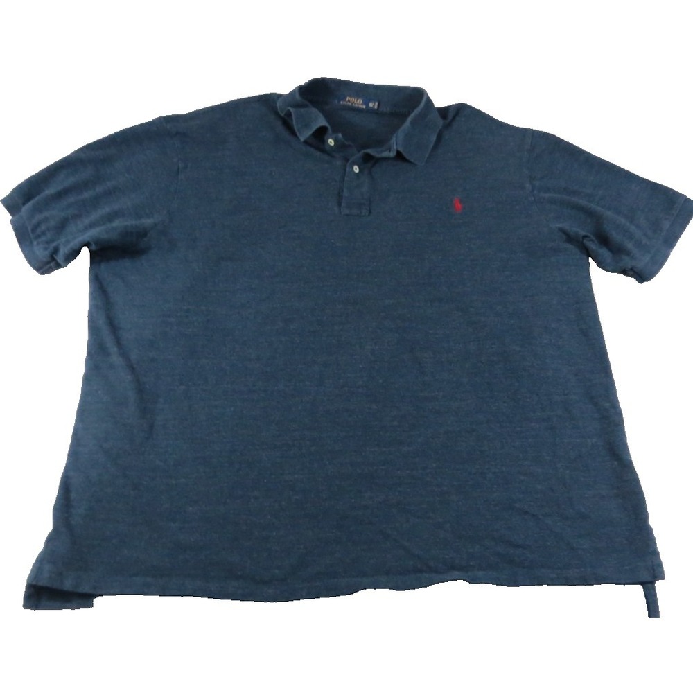 Polo Ralph Lauren Mens 4XLT Navy Blue Performance Polo Shirt Big & Tall Red Pony